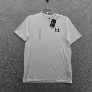 Under Armour UA Sportstyle TShirt Medium White Men Short Sleeve‎ Athletic NWT